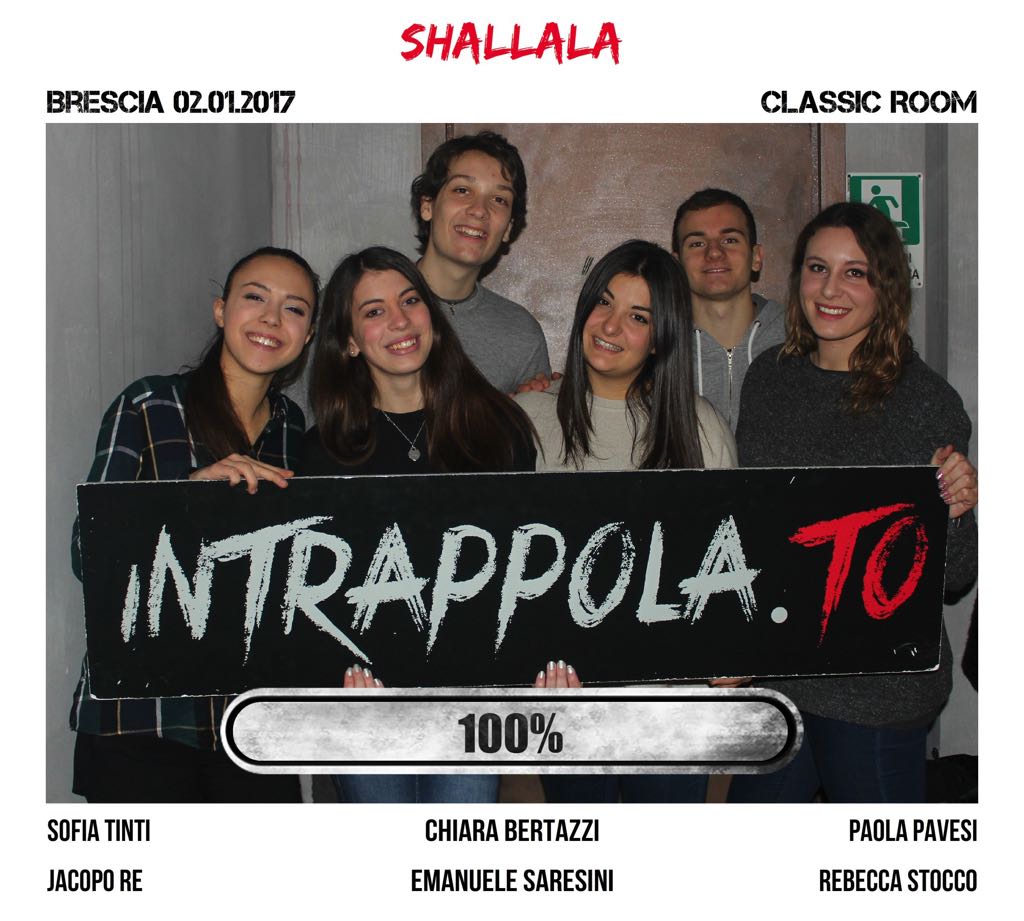 Il gruppo Shallala è fuggito dalla nostra escape room Classic Room