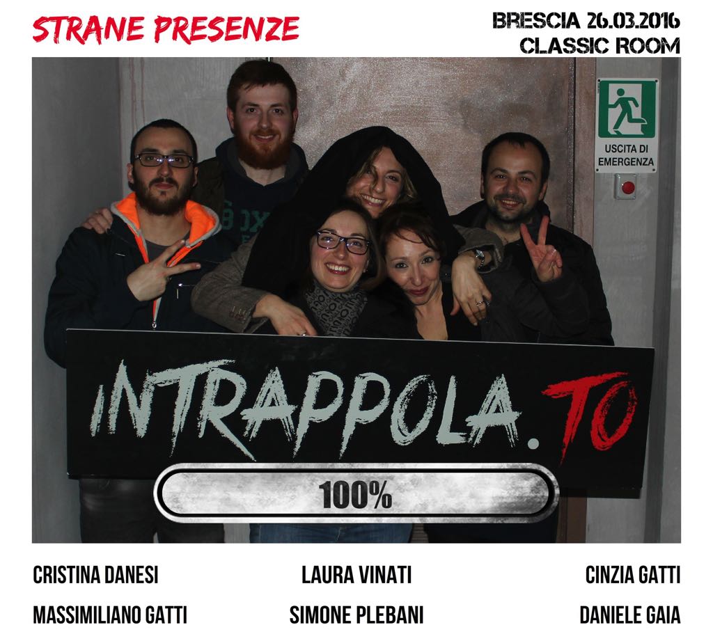 Il gruppo Strane Presenze è fuggito dalla nostra escape room Classic Room