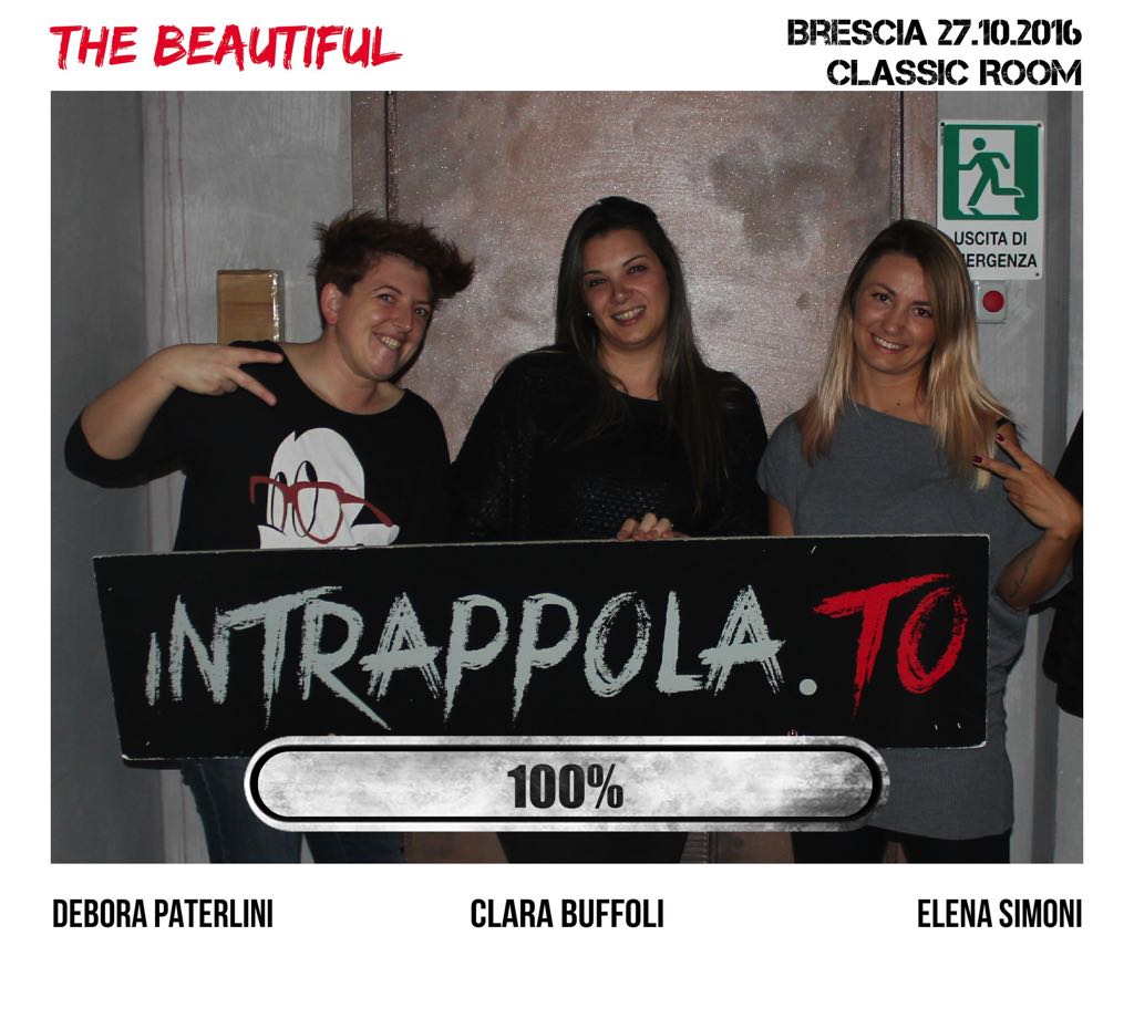 Il gruppo The beautiful è fuggito dalla nostra escape room Classic Room