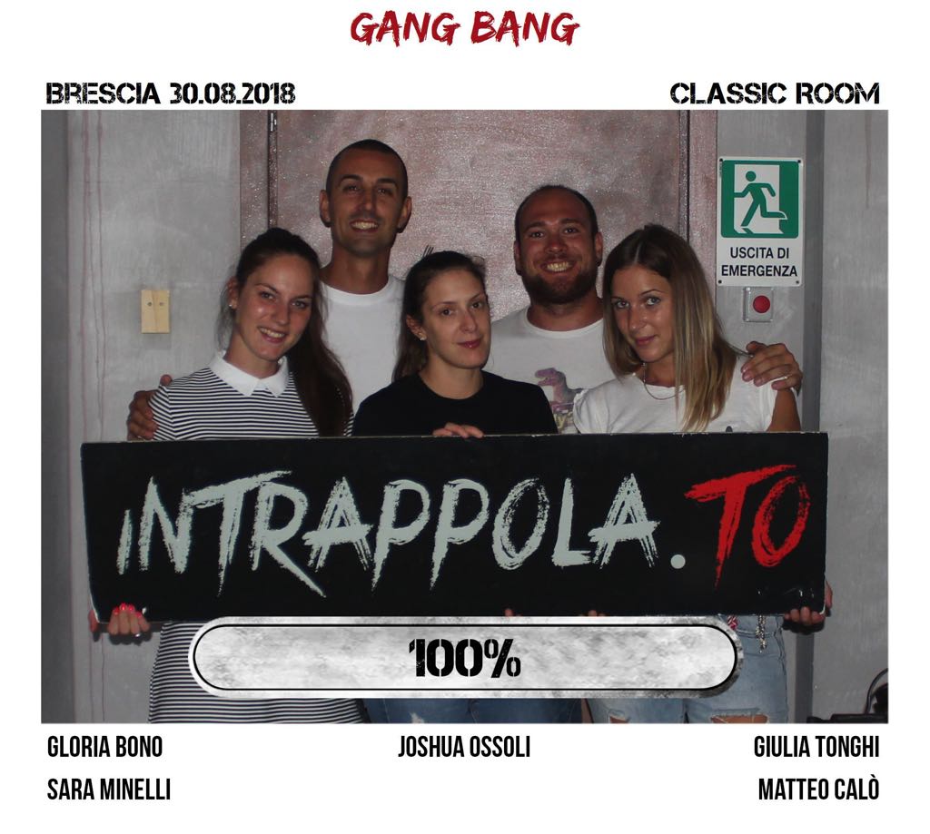 Il gruppo gang bang è fuggito dalla nostra escape room Classic Room