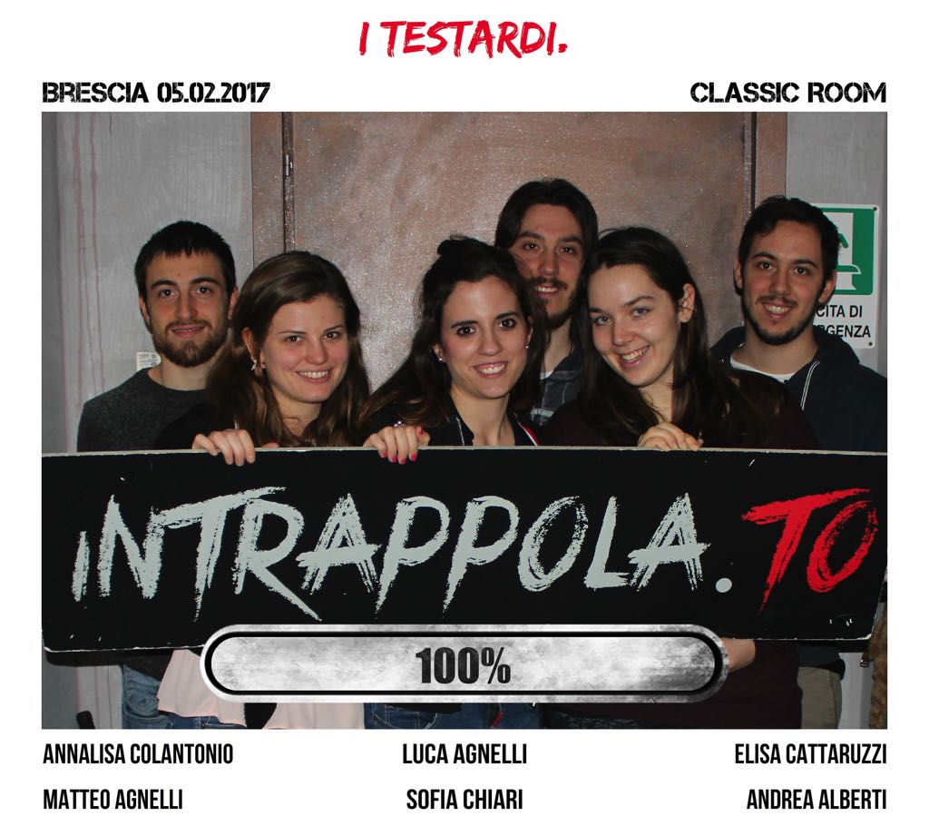 Il gruppo i testardi. è fuggito dalla nostra escape room Classic Room