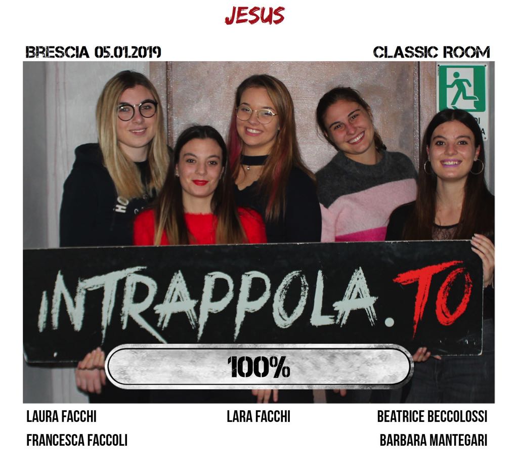 Il gruppo jesus  è fuggito dalla nostra escape room Classic Room