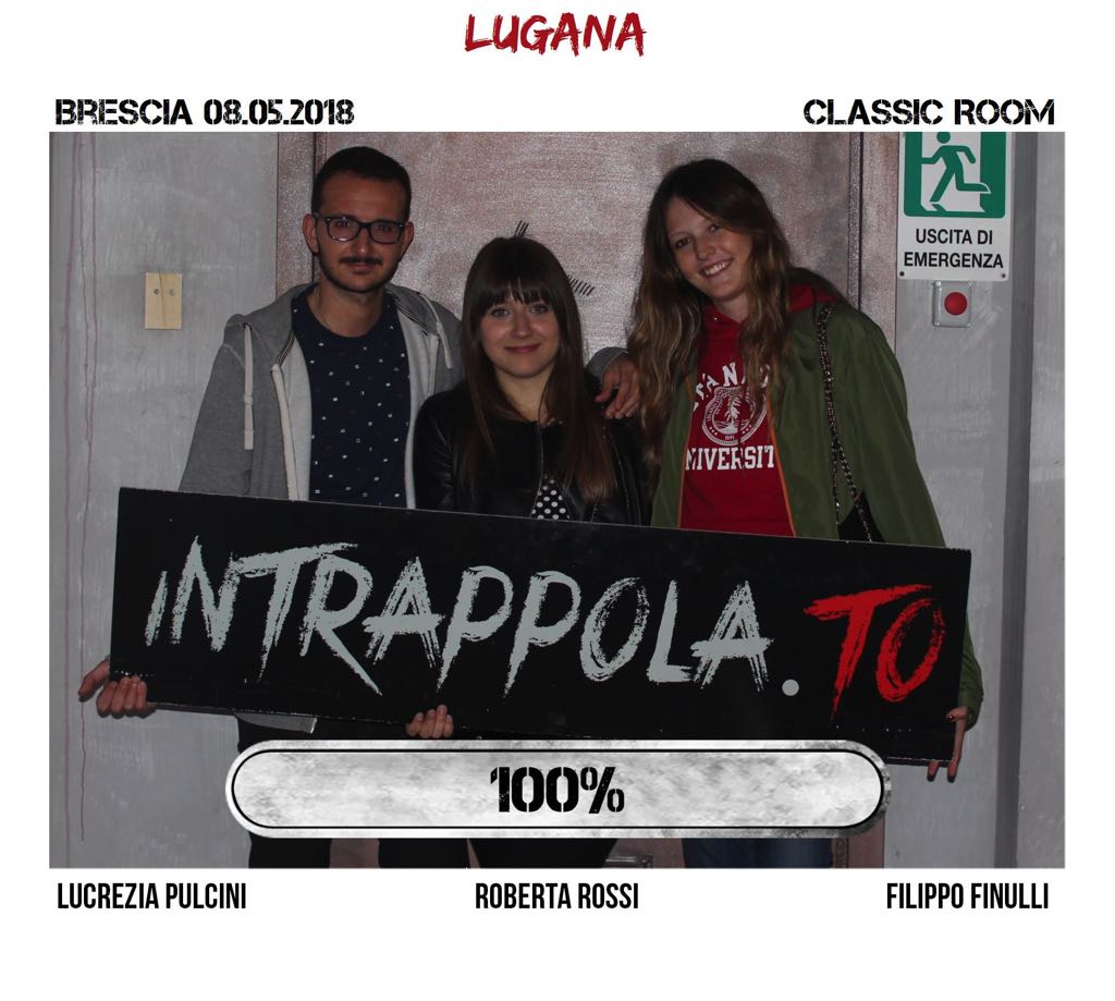 Il gruppo lugana è fuggito dalla nostra escape room Classic Room