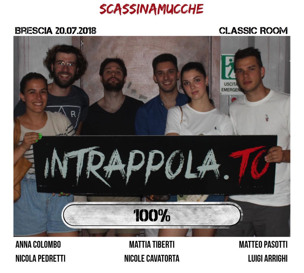 Il gruppo scassinamucche è fuggito dalla nostra escape room Classic Room