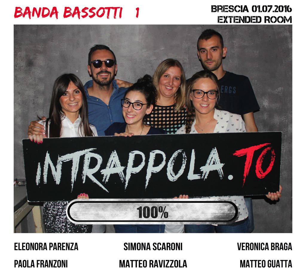 Il gruppo BANDA BASSOTTI +1 è fuggito dalla nostra escape room Extended Room