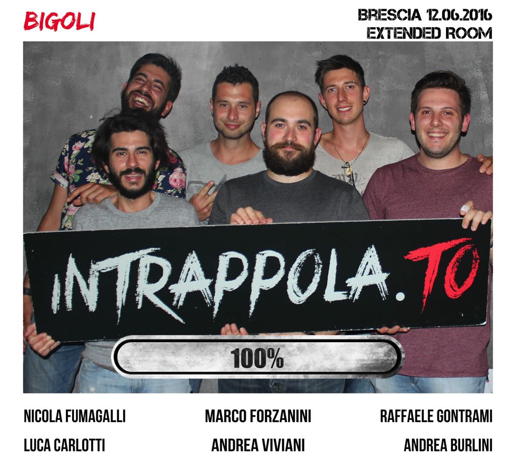 Il gruppo Bigoli è fuggito dalla nostra escape room Extended Room