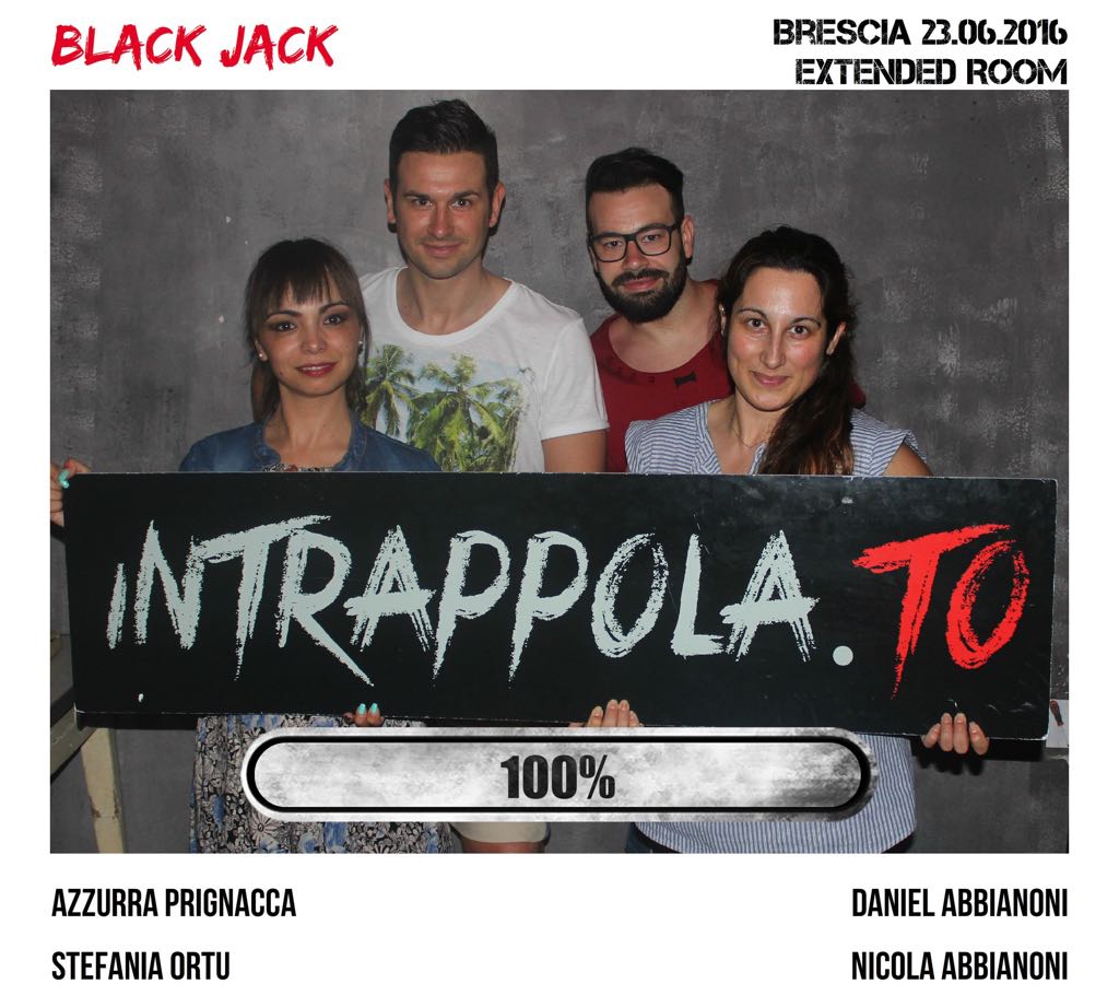 Il gruppo Black Jack è fuggito dalla nostra escape room Extended Room