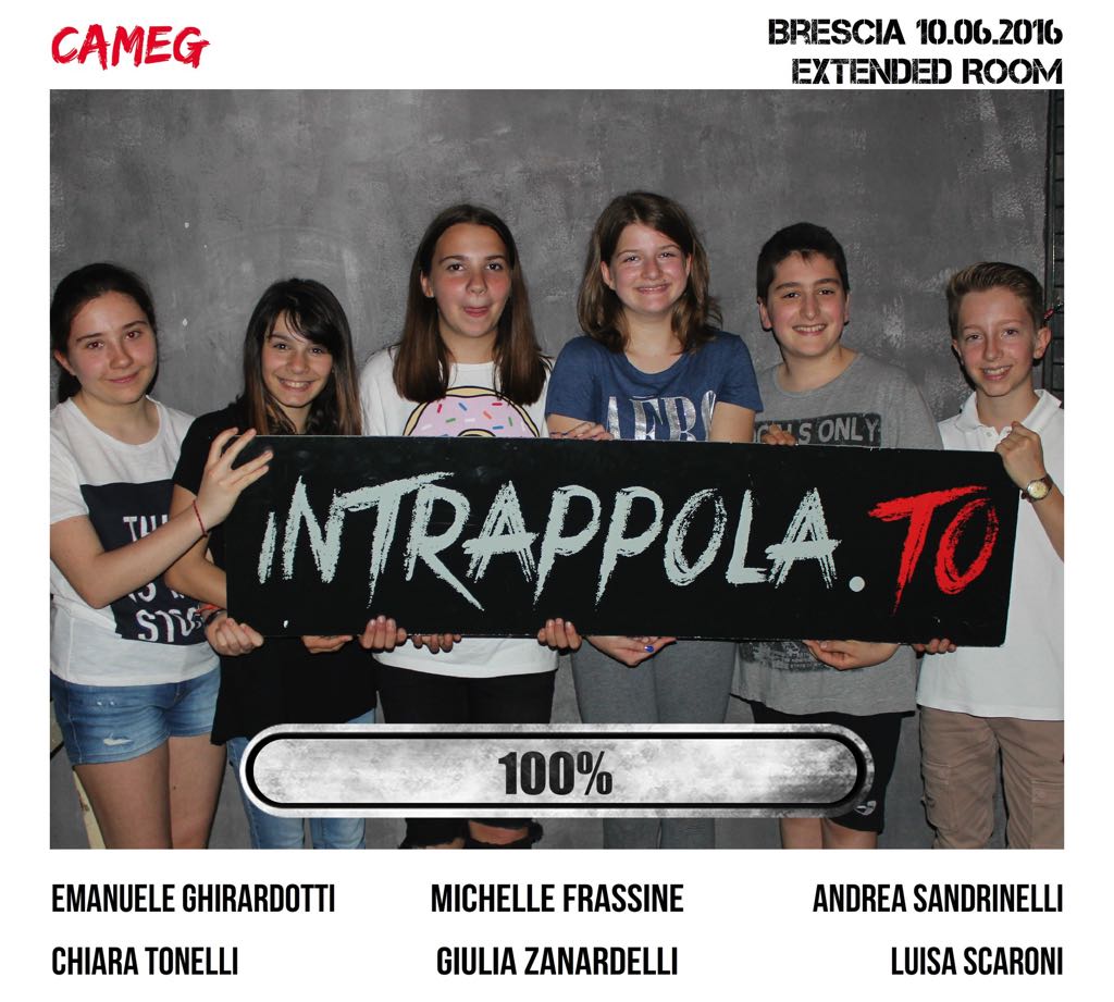 Il gruppo Cameg  è fuggito dalla nostra escape room Extended Room