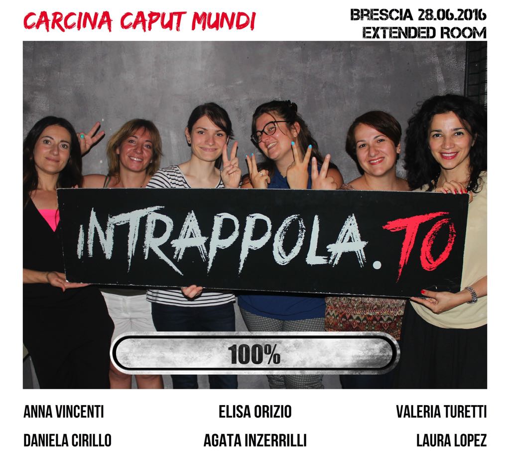 Il gruppo Carcina caput mundi è fuggito dalla nostra escape room Extended Room