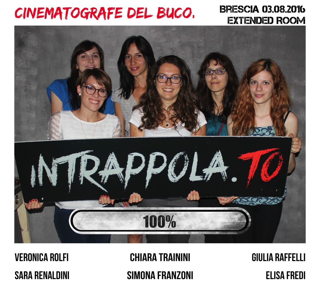 Il gruppo Cinematografe del buco. è fuggito dalla nostra escape room Extended Room