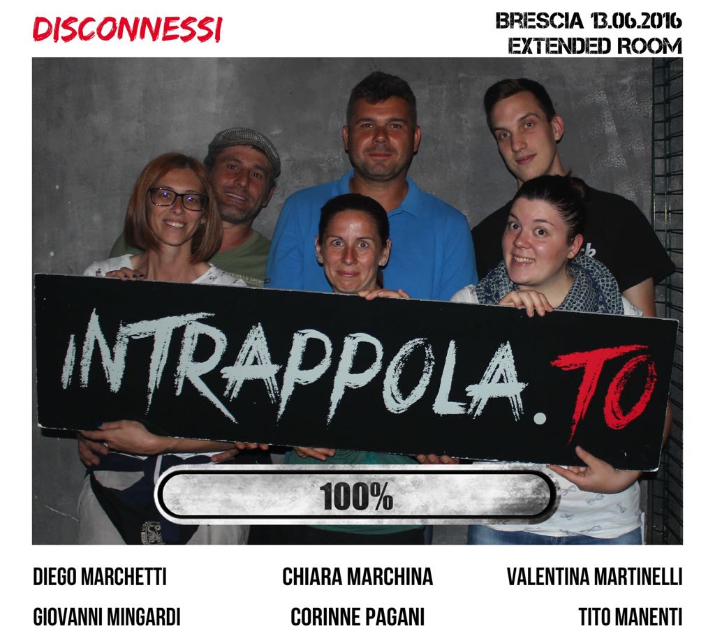 Il gruppo Disconnessi è fuggito dalla nostra escape room Extended Room