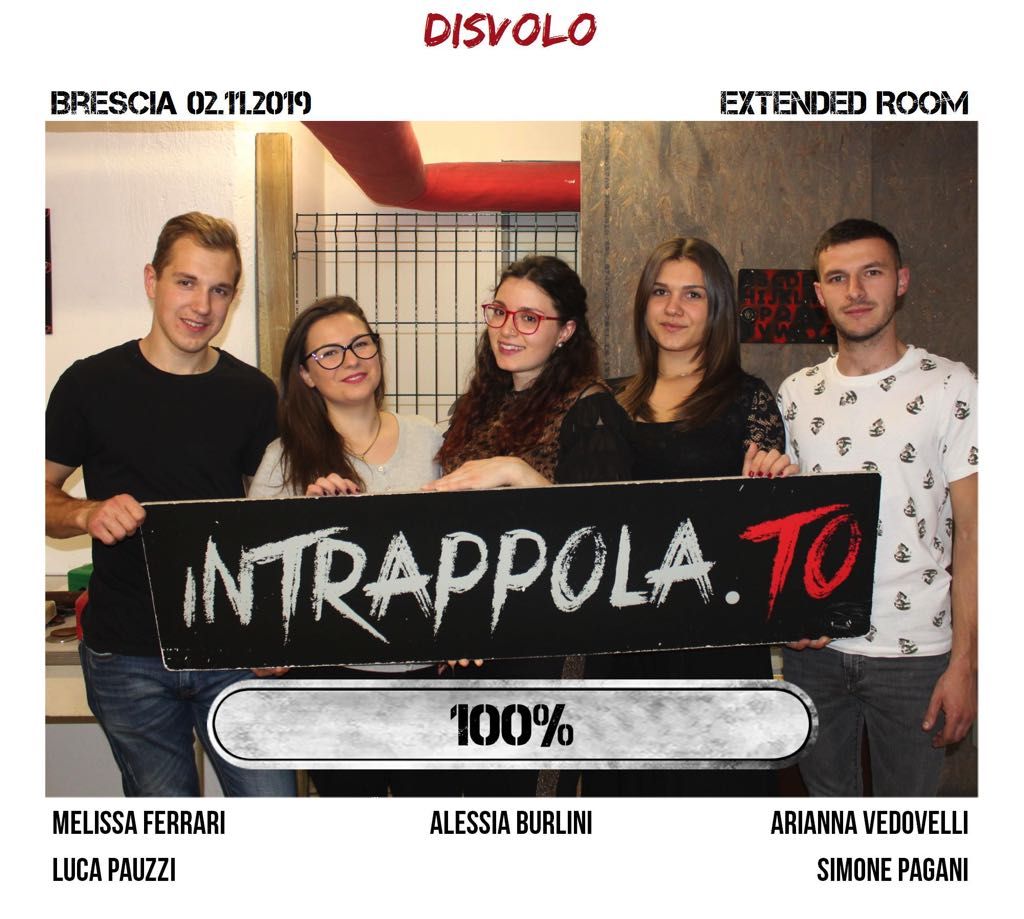 Il gruppo Disvolo è fuggito dalla nostra escape room Extended Room