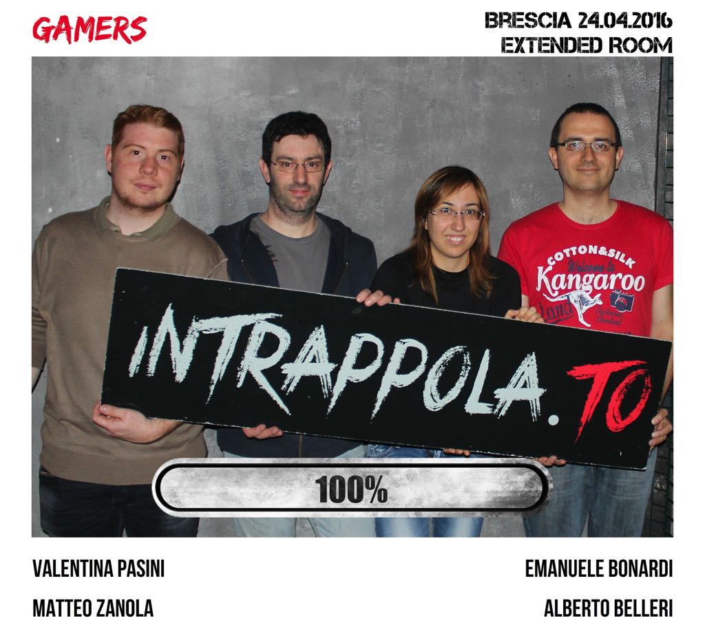 Il gruppo Gamers è fuggito dalla nostra escape room Extended Room