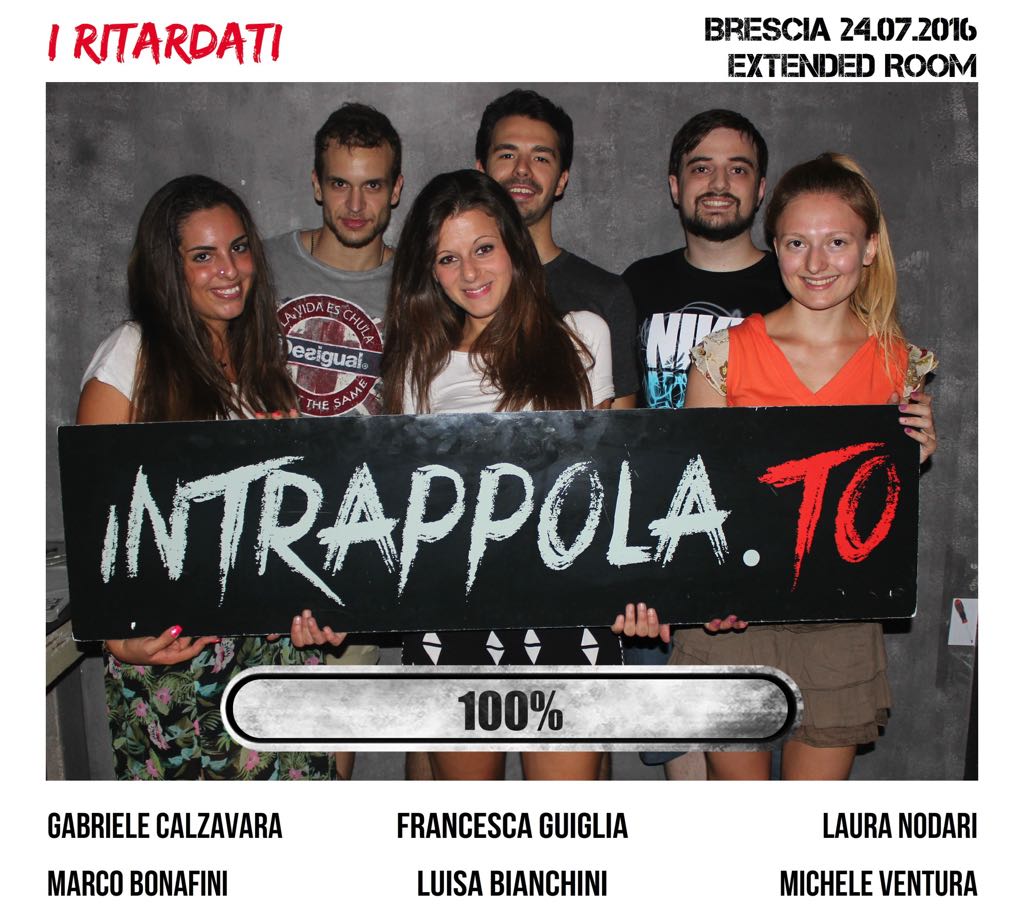 Il gruppo I RITARDATI è fuggito dalla nostra escape room Extended Room
