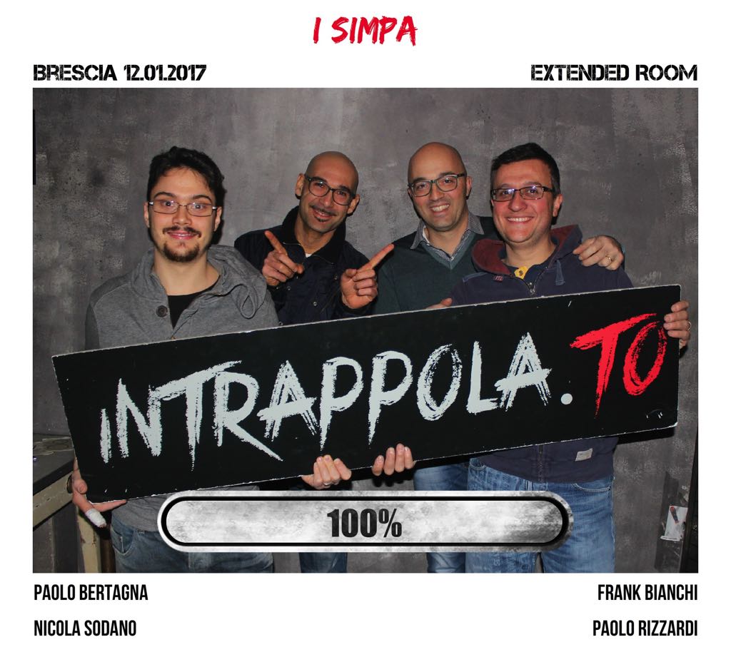 Il gruppo I Simpa è fuggito dalla nostra escape room Extended Room
