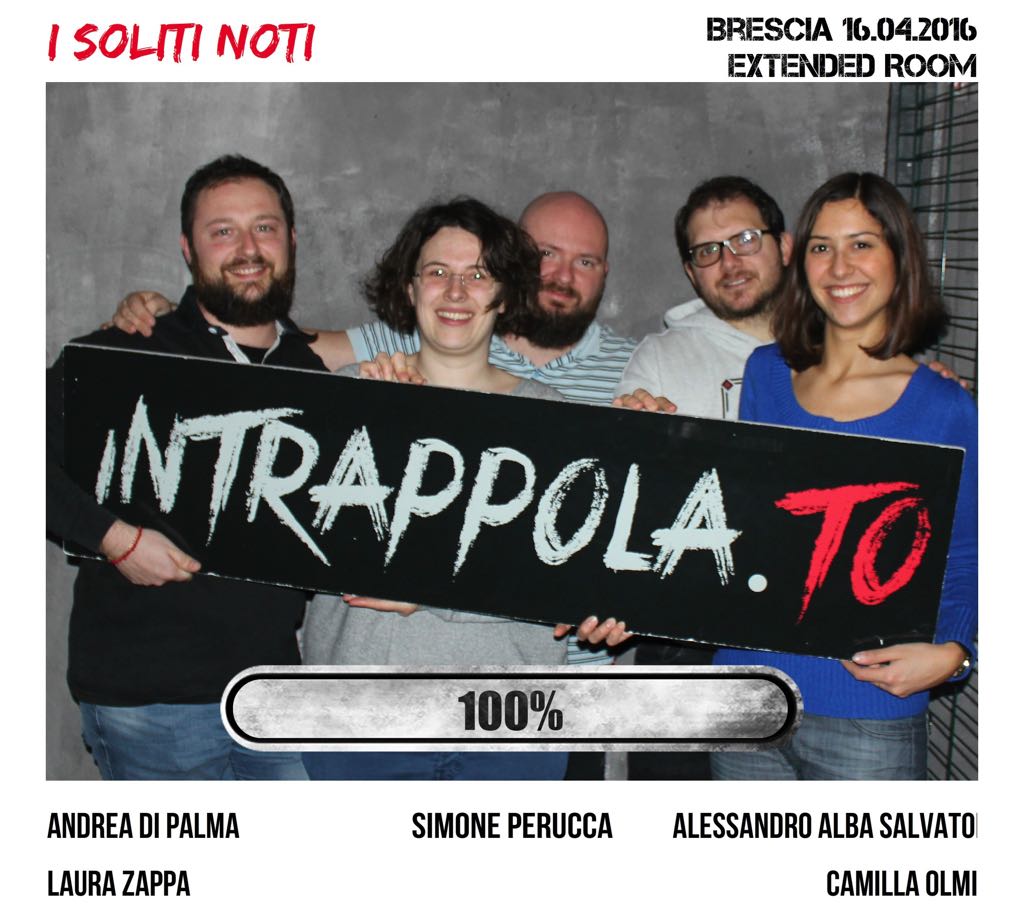 Il gruppo I Soliti Noti è fuggito dalla nostra escape room Extended Room