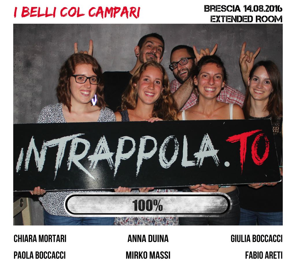 Il gruppo I belli col campari è fuggito dalla nostra escape room Extended Room