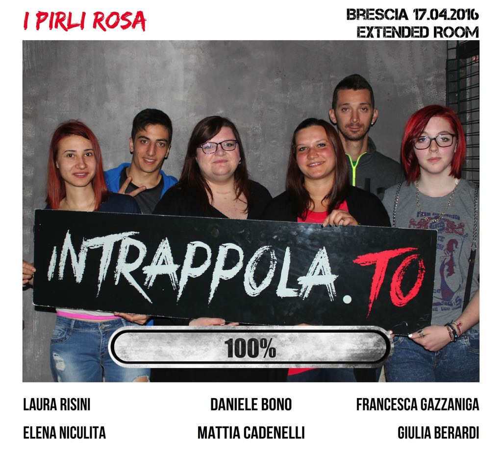 Il gruppo I pirli rosa è fuggito dalla nostra escape room Extended Room