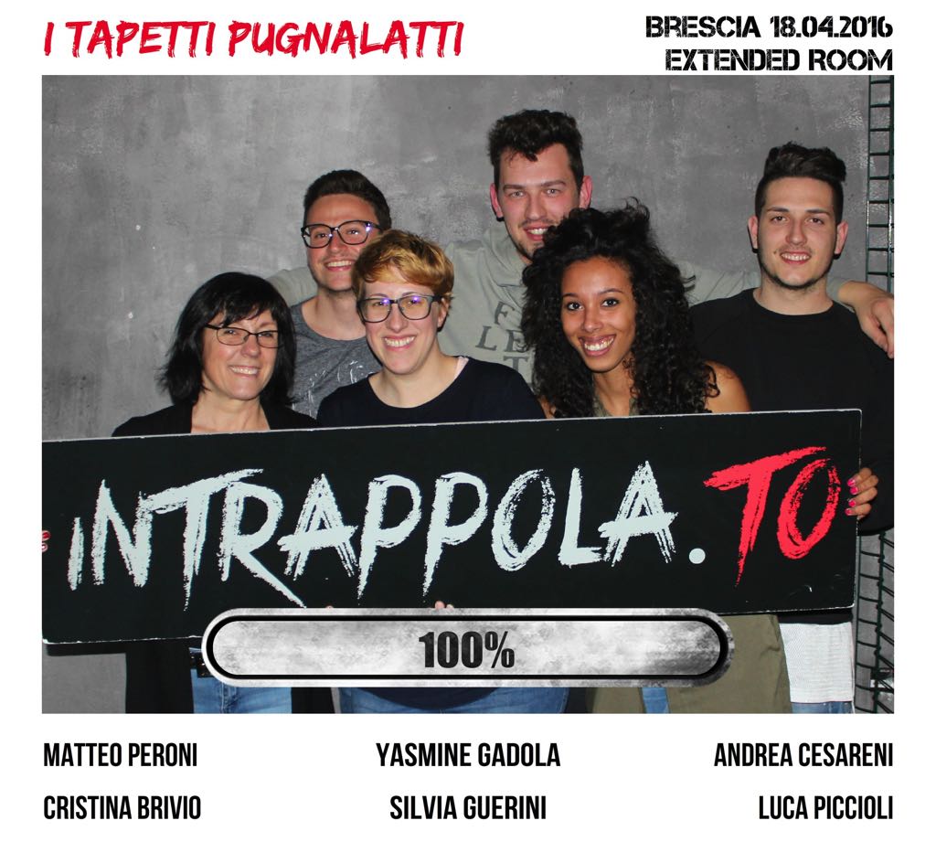 Il gruppo I tapetti pugnalatti è fuggito dalla nostra escape room Extended Room