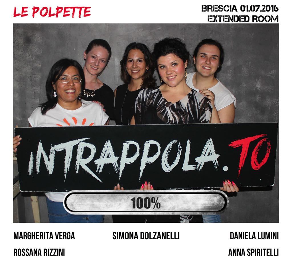 Il gruppo LE POLPETTE è fuggito dalla nostra escape room Extended Room