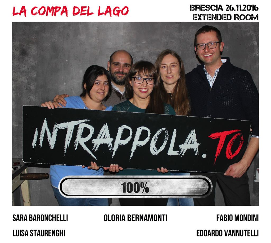 Il gruppo La Compa del Lago è fuggito dalla nostra escape room Extended Room