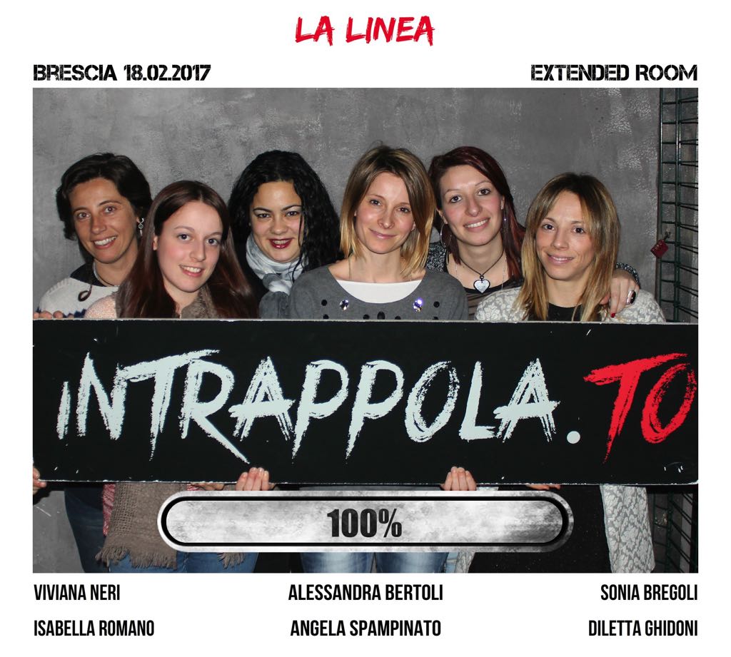 Il gruppo La linea è fuggito dalla nostra escape room Extended Room