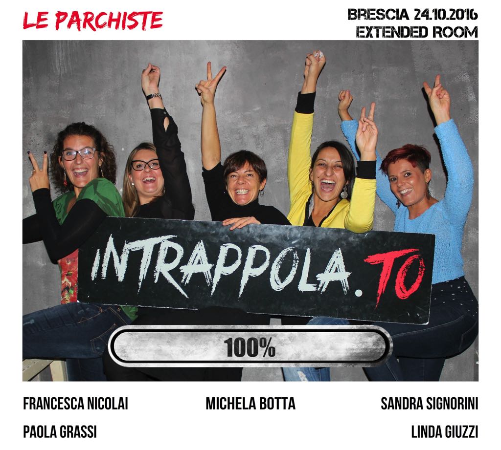 Il gruppo Le Parchiste è fuggito dalla nostra escape room Extended Room