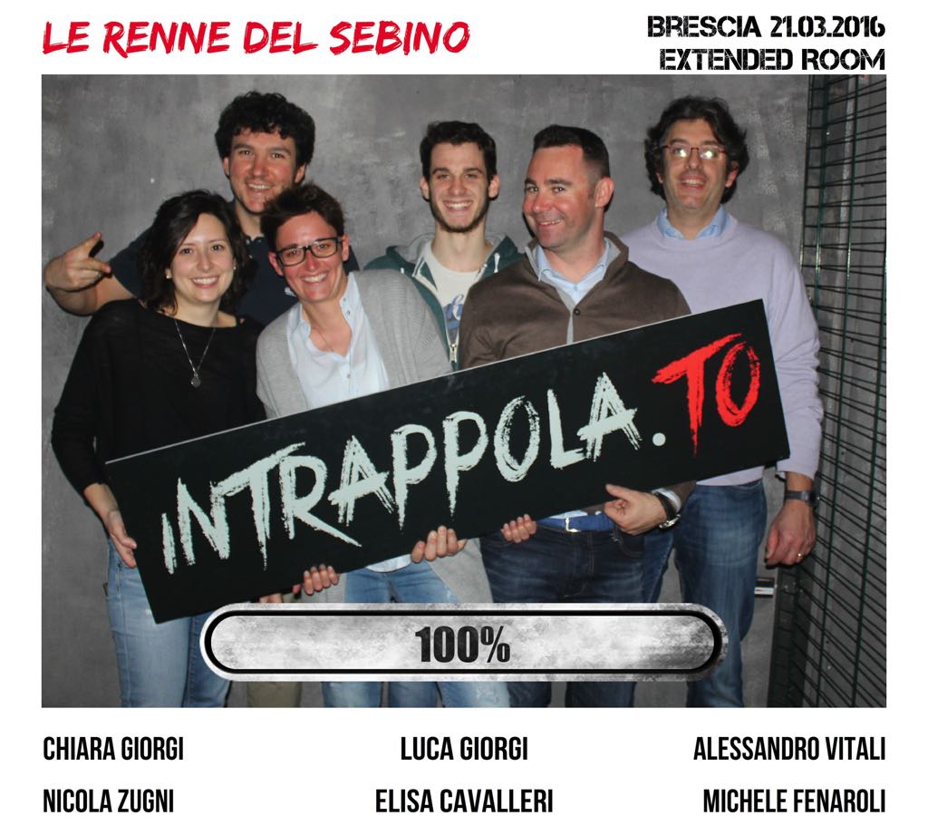 Il gruppo Le renne del sebino è fuggito dalla nostra escape room Extended Room