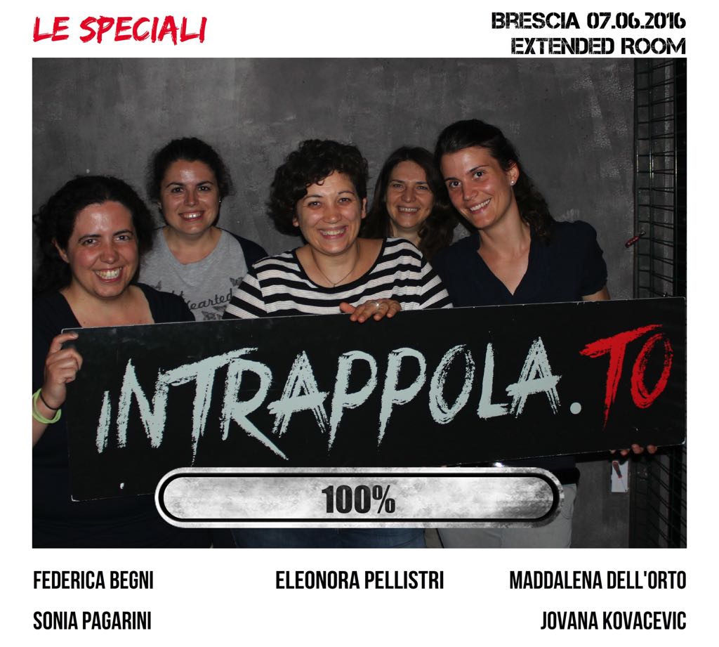 Il gruppo Le speciali è fuggito dalla nostra escape room Extended Room