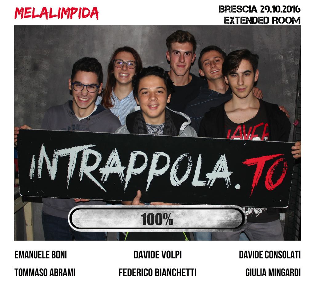 Il gruppo Melalimpida è fuggito dalla nostra escape room Extended Room