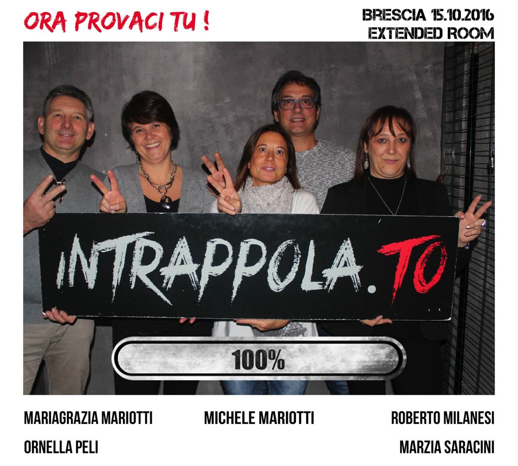 Il gruppo ORA PROVACI TU ! è fuggito dalla nostra escape room Extended Room