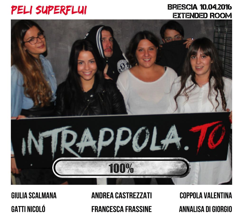 Il gruppo Peli superflui è fuggito dalla nostra escape room Extended Room