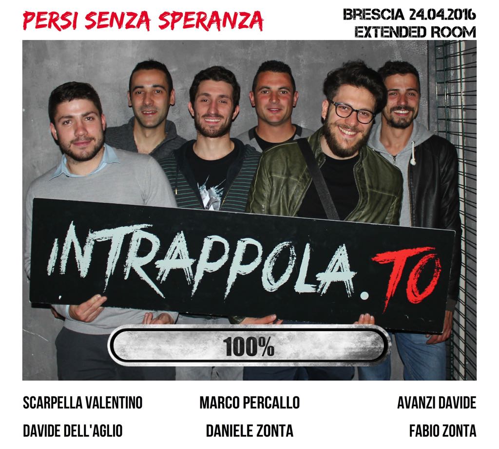 Il gruppo Persi senza speranza è fuggito dalla nostra escape room Extended Room