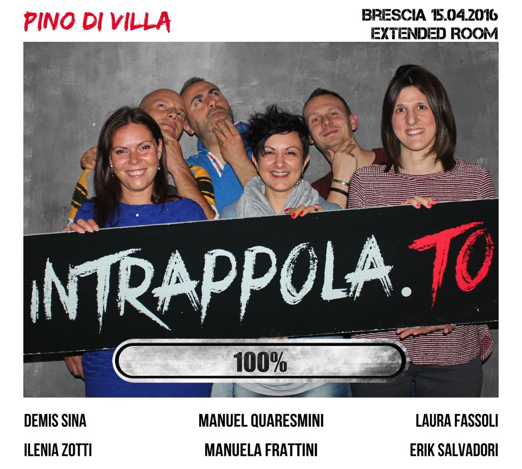 Il gruppo Pino di Villa è fuggito dalla nostra escape room Extended Room