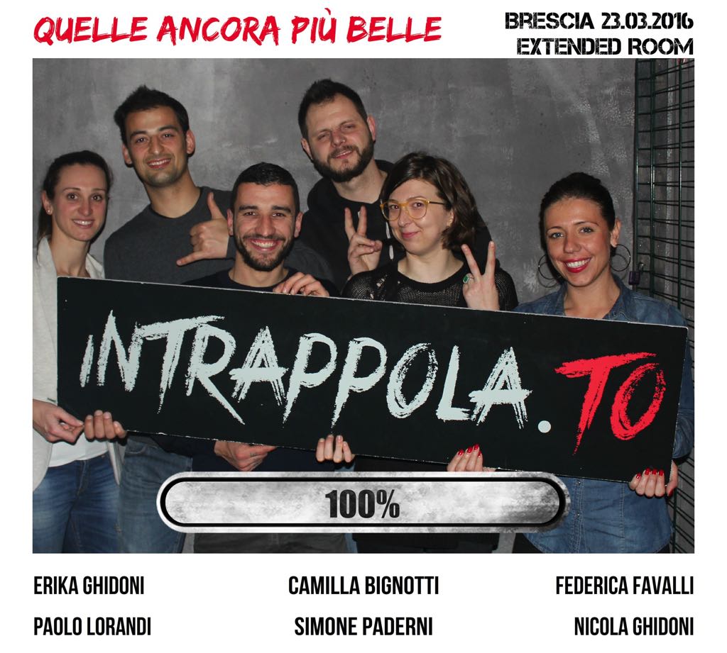 Il gruppo Quelle ancora più belle... è fuggito dalla nostra escape room Extended Room