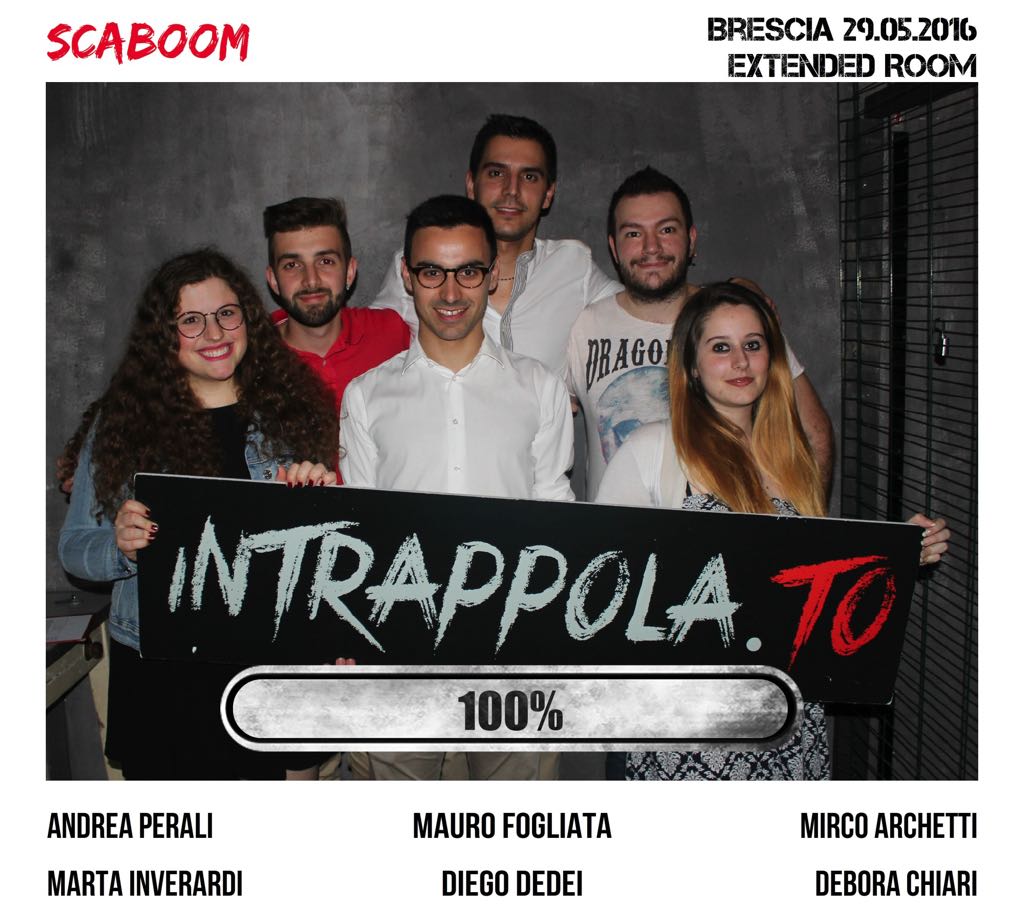 Il gruppo Scaboom è fuggito dalla nostra escape room Extended Room