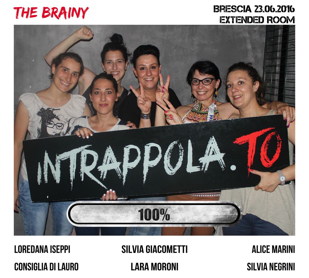 Il gruppo THE BRAINY è fuggito dalla nostra escape room Extended Room