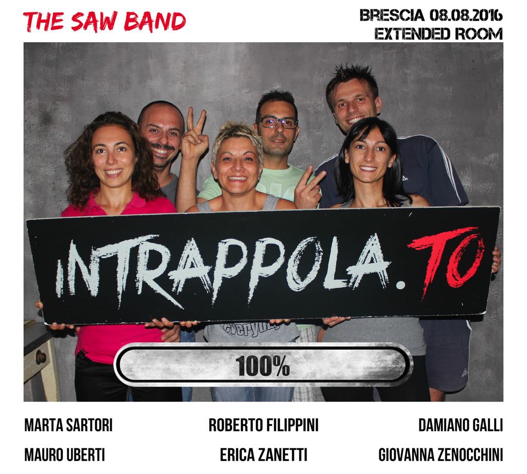 Il gruppo The Saw Band è fuggito dalla nostra escape room Extended Room