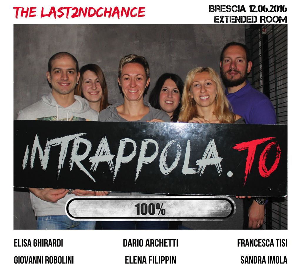 Il gruppo The last2ndchance è fuggito dalla nostra escape room Extended Room