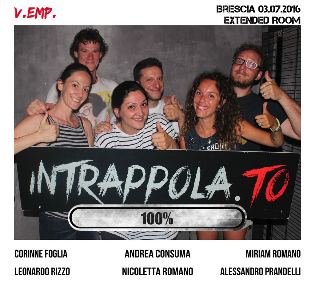 Il gruppo V.emp. è fuggito dalla nostra escape room Extended Room