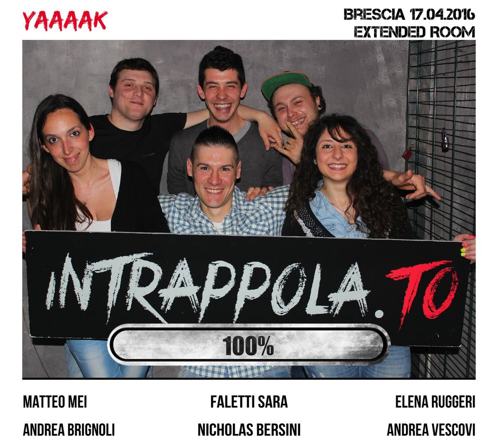 Il gruppo YAAAAK è fuggito dalla nostra escape room Extended Room