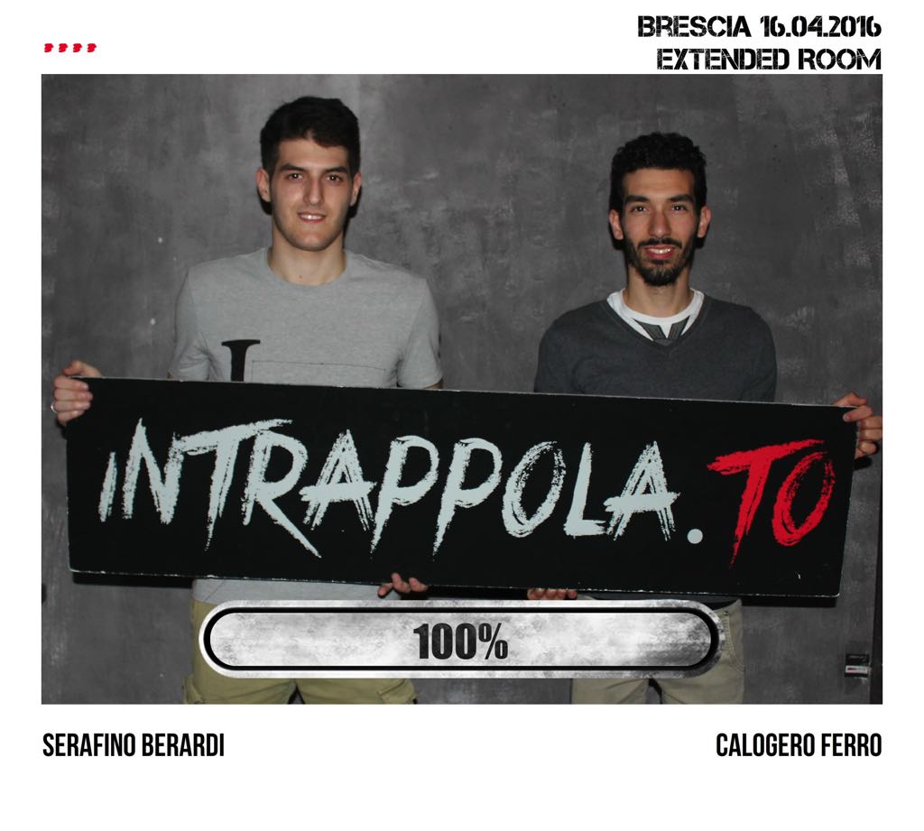 Il gruppo .... è fuggito dalla nostra escape room Extended Room