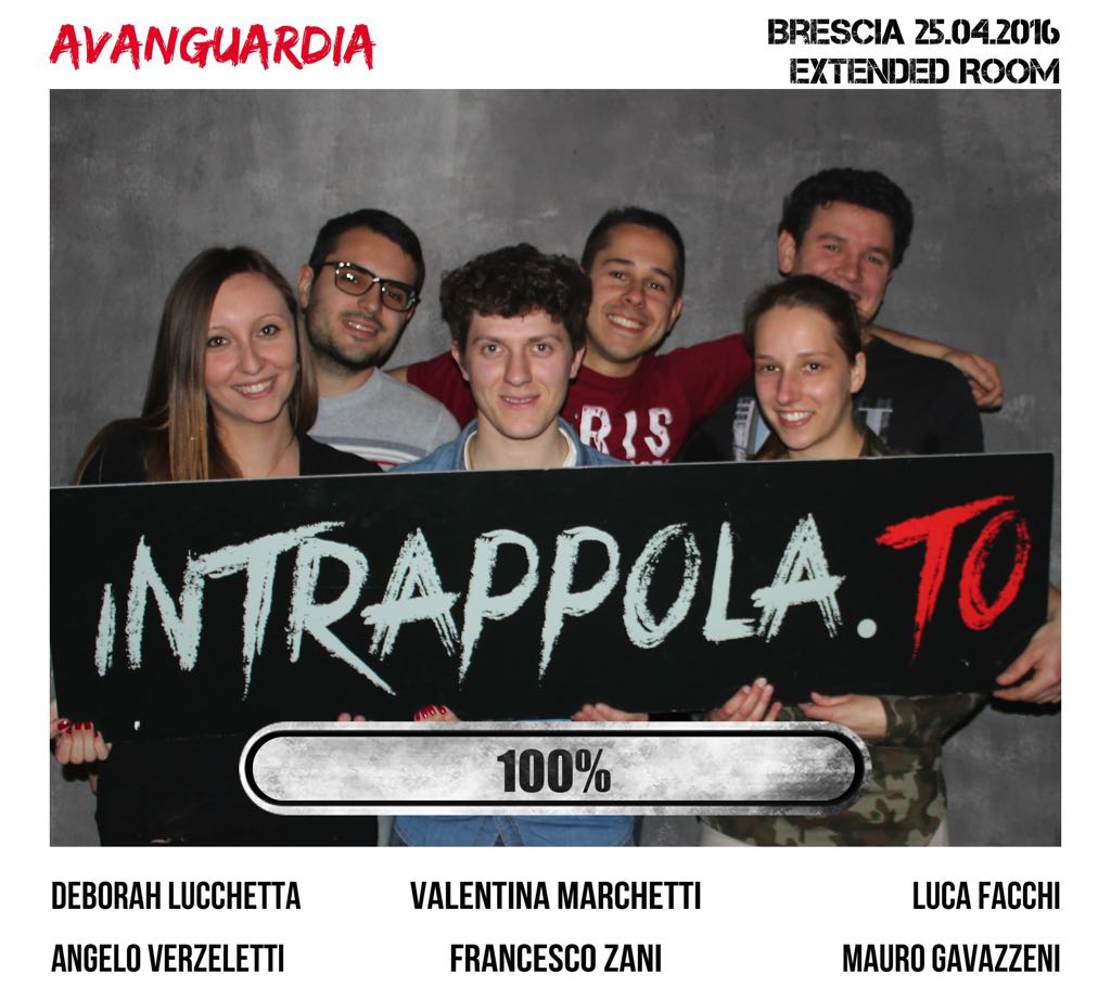Il gruppo  è fuggito dalla nostra escape room Extended Room