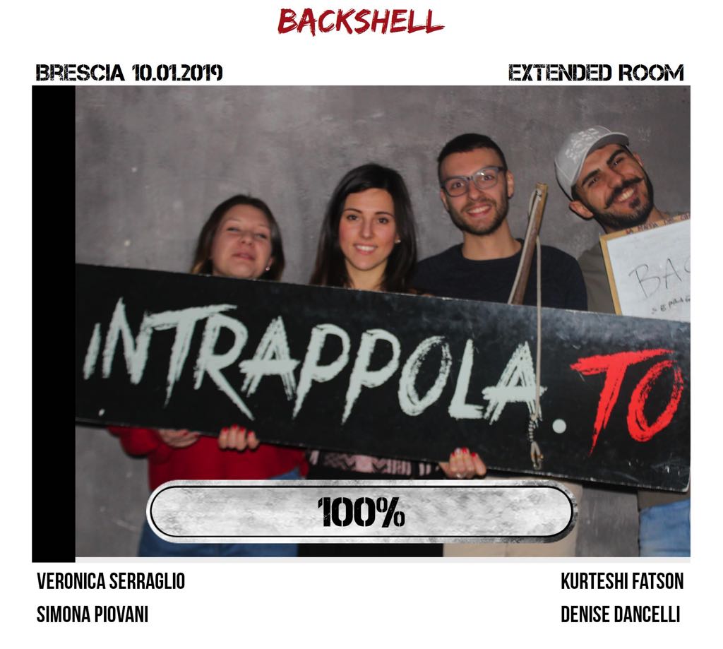 Il gruppo backshell è fuggito dalla nostra escape room Extended Room