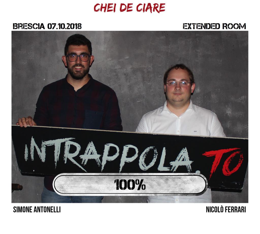 Il gruppo chei de ciare è fuggito dalla nostra escape room Extended Room