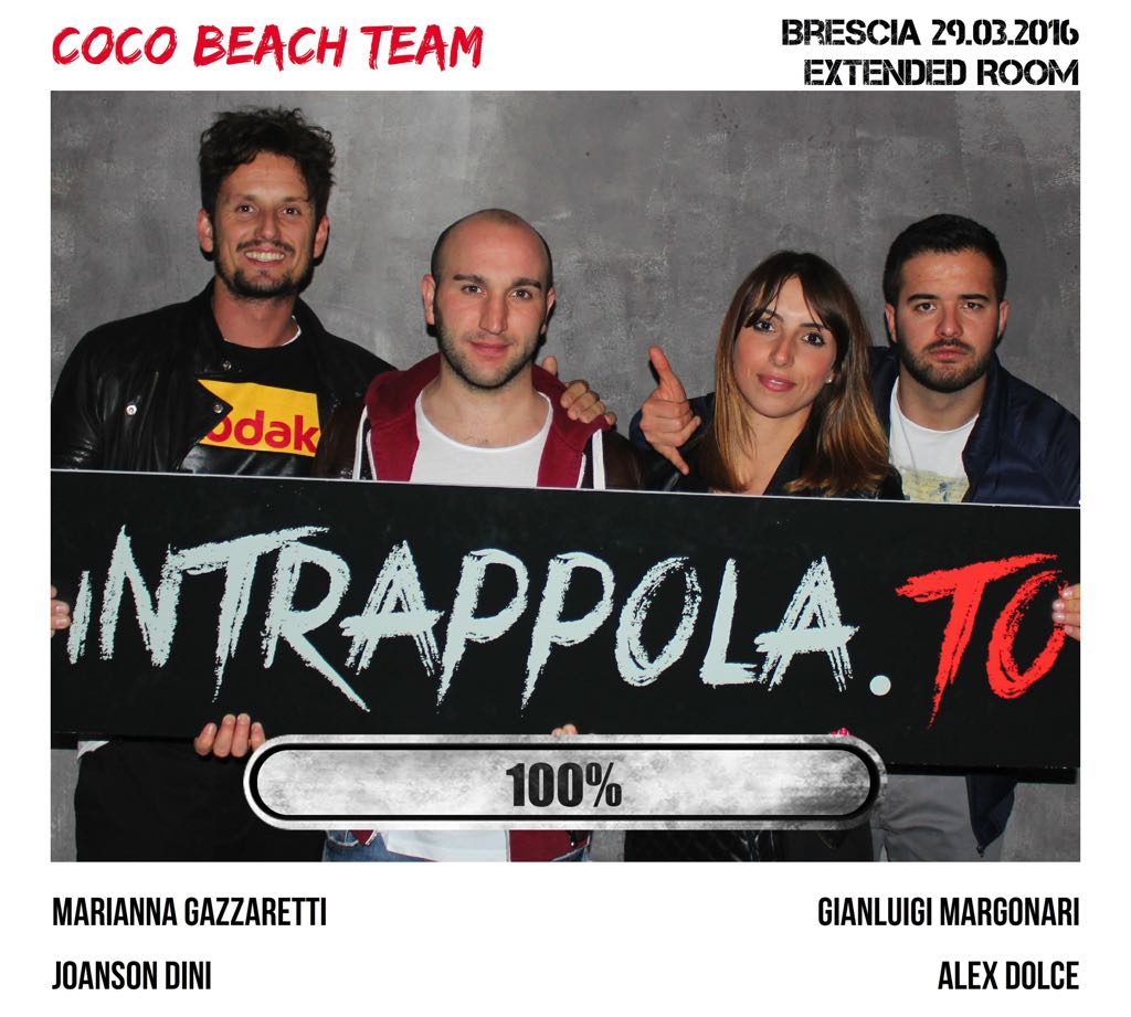 Il gruppo  è fuggito dalla nostra escape room Extended Room