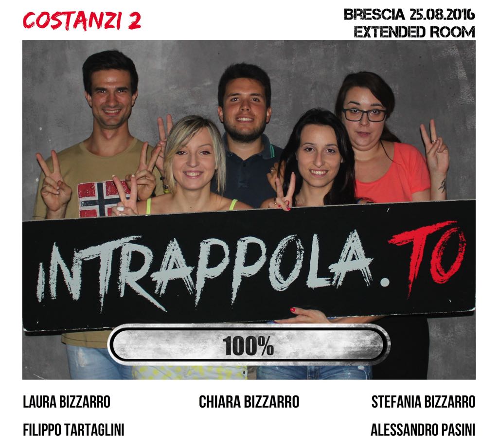 Il gruppo costanzi 2 è fuggito dalla nostra escape room Extended Room