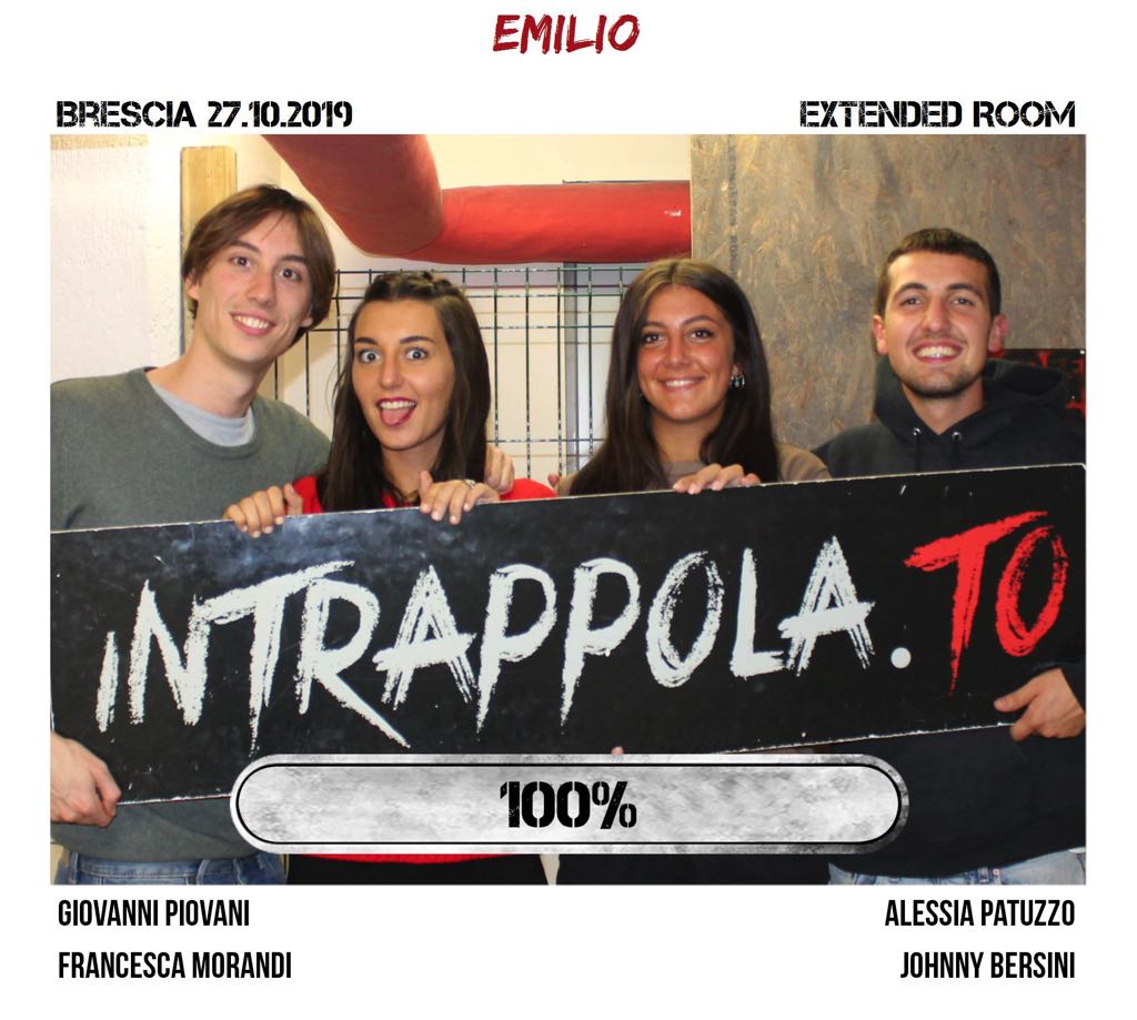 Il gruppo emilio è fuggito dalla nostra escape room Extended Room