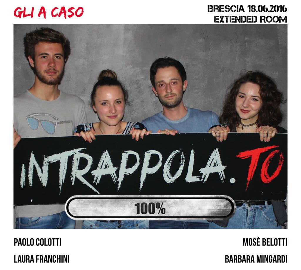 Il gruppo gli a caso è fuggito dalla nostra escape room Extended Room
