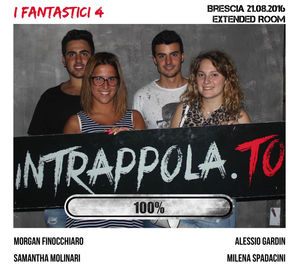 Il gruppo i fantastici 4 è fuggito dalla nostra escape room Extended Room